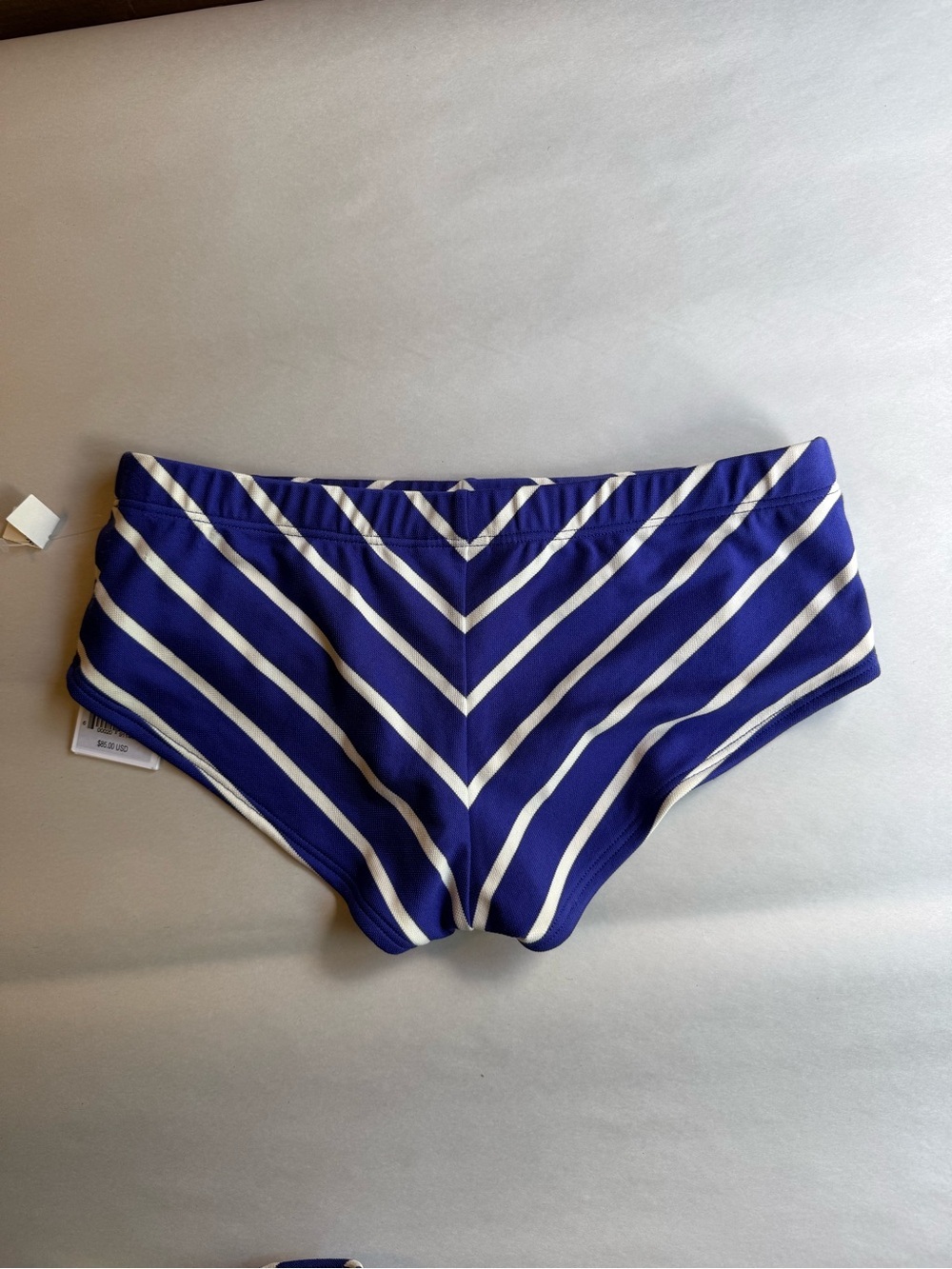 Juicy Couture Nautical Striped Bikini Set Contrasting Neon Yellow Straps Medium - Picture 4 of 7